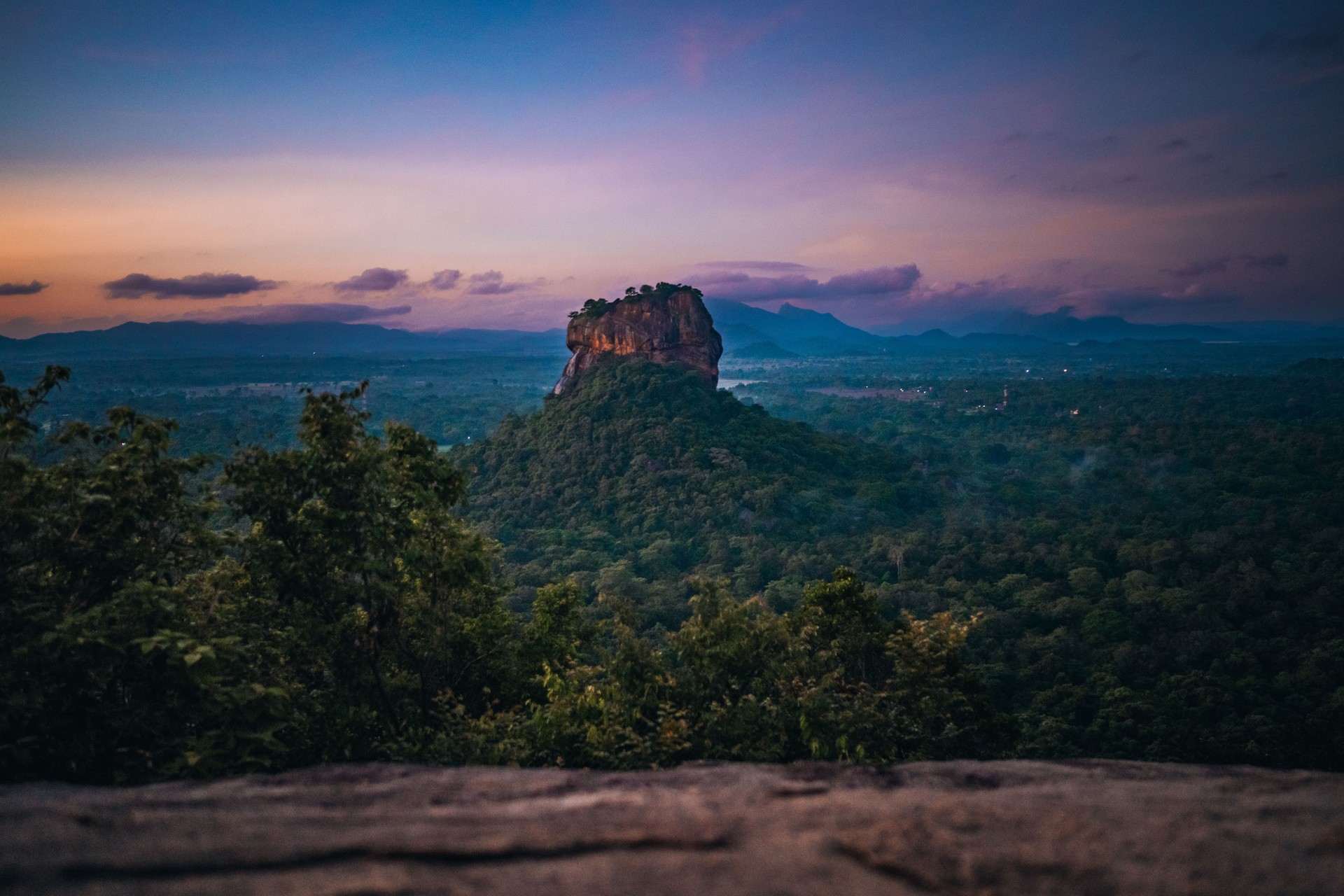 Lion rock view from Pidurangala rock.