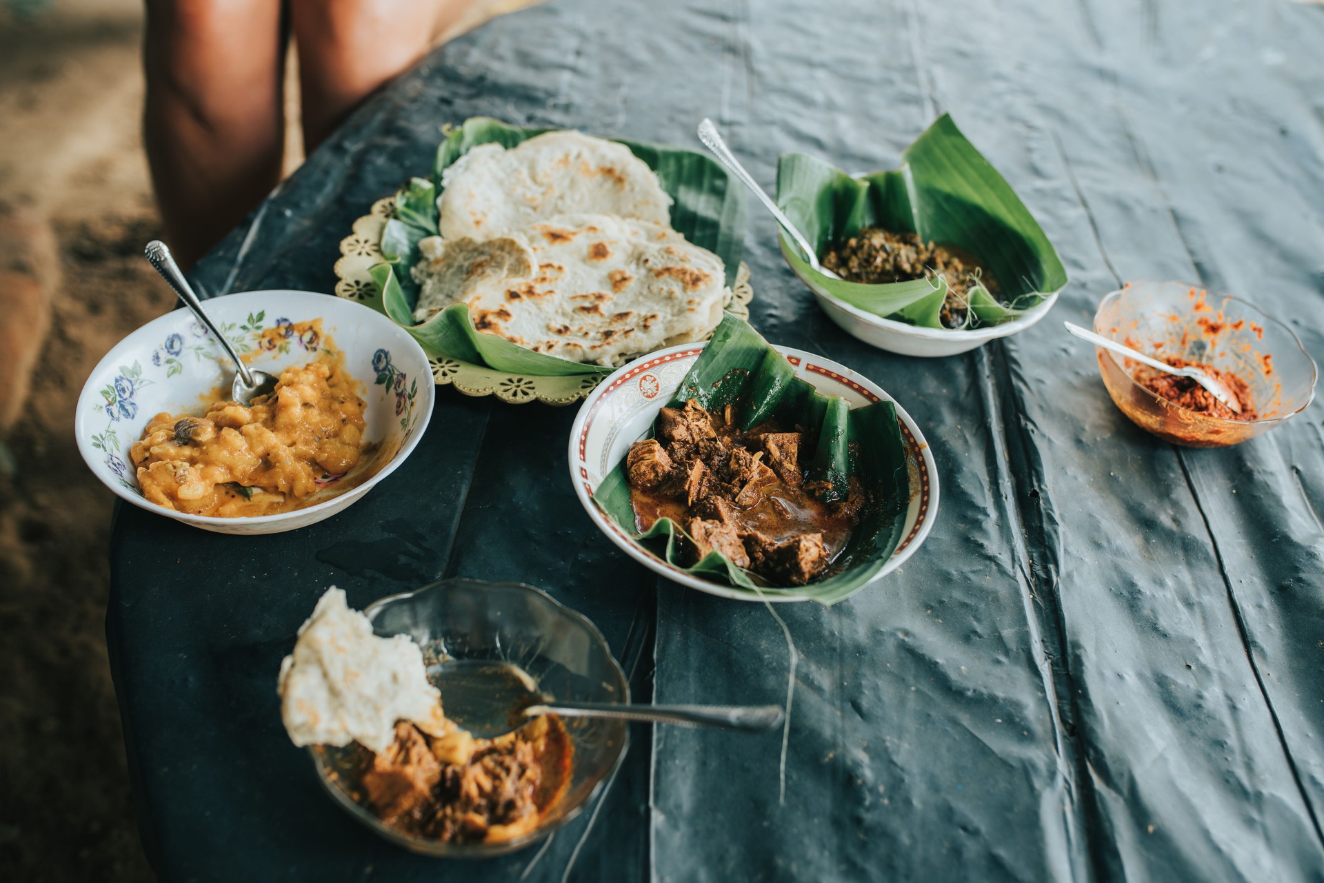 Traditional Sri Lankan meal