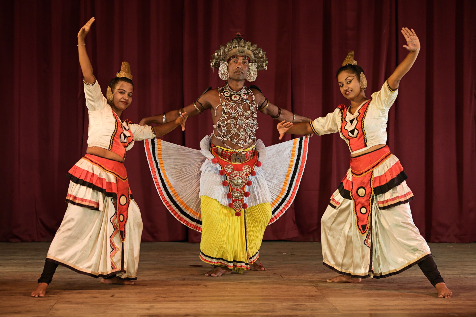 Kandyan dancer during the show, Kandy, Sri Lanka